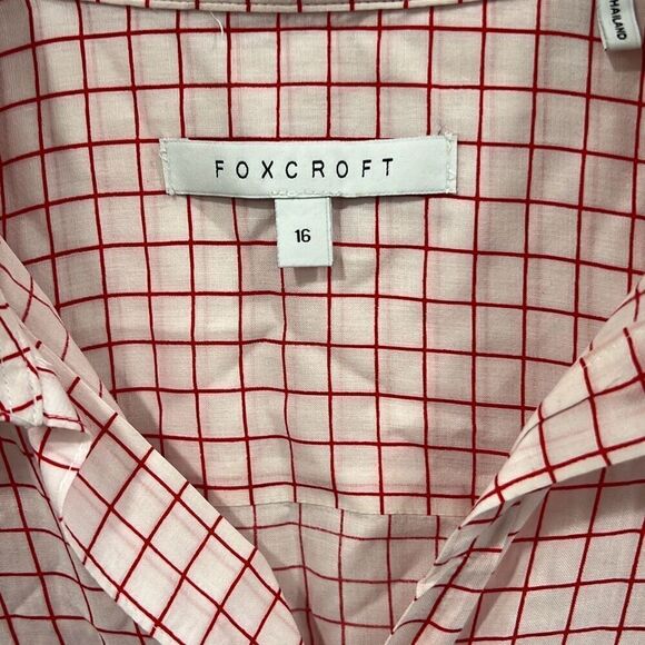 Foxcroft tencel red plaid button up shirt womens - Picture 4 of 8